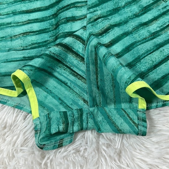 Under Armour Turquoise Green Striped Athletic Shorts - Picture 3 of 8